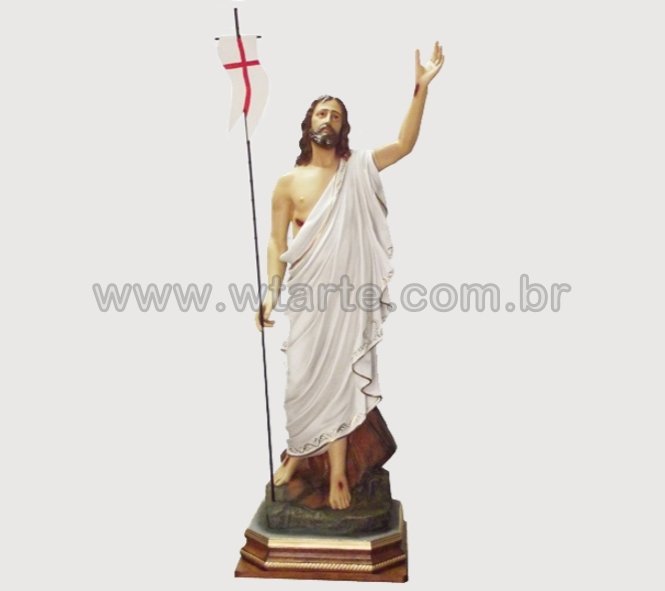 Cristo Ressuscitado de Mesa 110cm em Resina