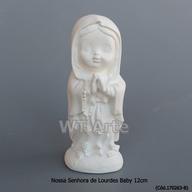Nossa Senhora de Lourdes Baby - Gesso Cru