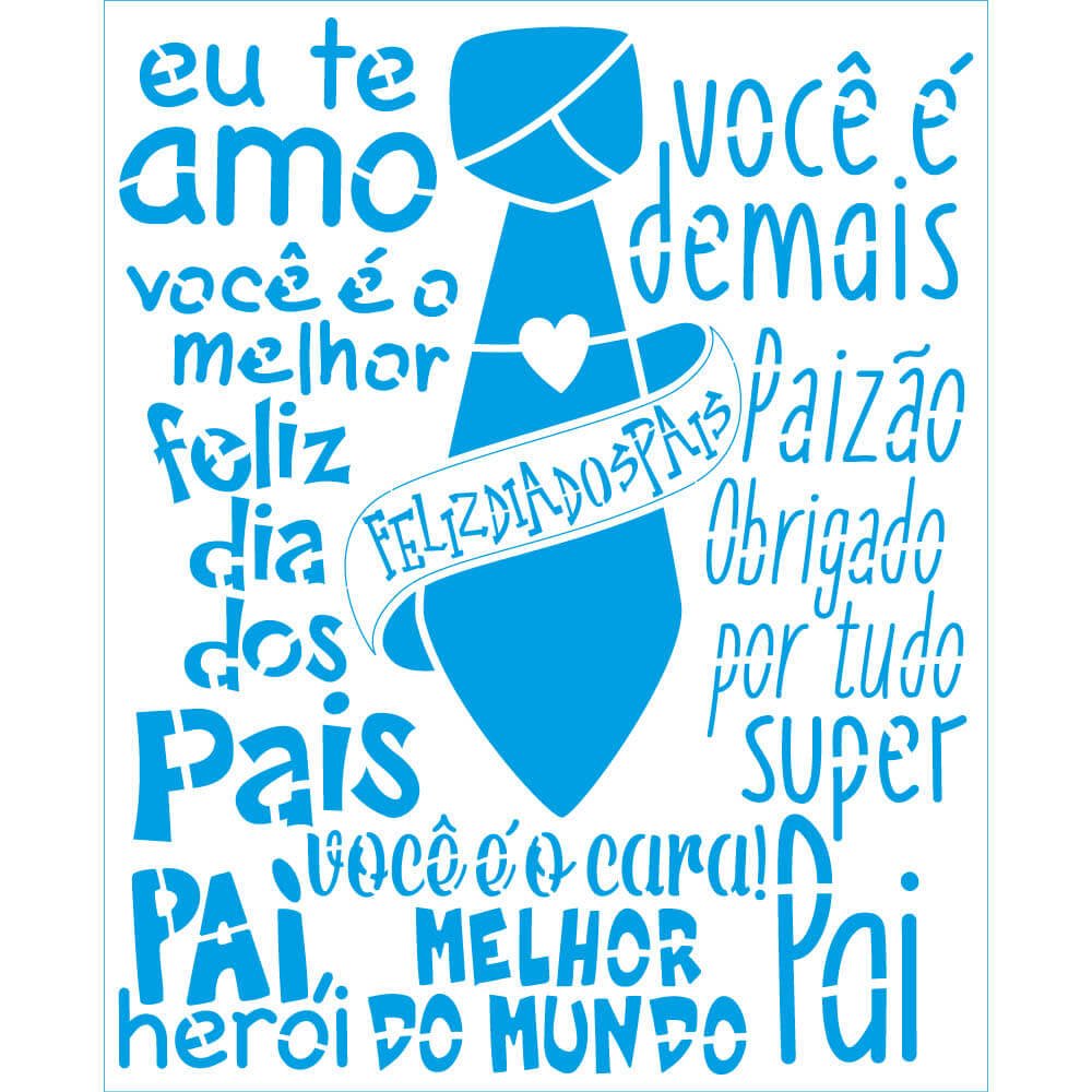 Stencil Litoarte 17x21cm – Feliz Dia Dos Pais (STM-739) | Materiais para  Artesanato | Peças de Gesso para Pintar | Artesanato Religioso