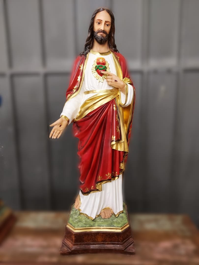 Sagrado Coração de Jesus 110cm em Resina