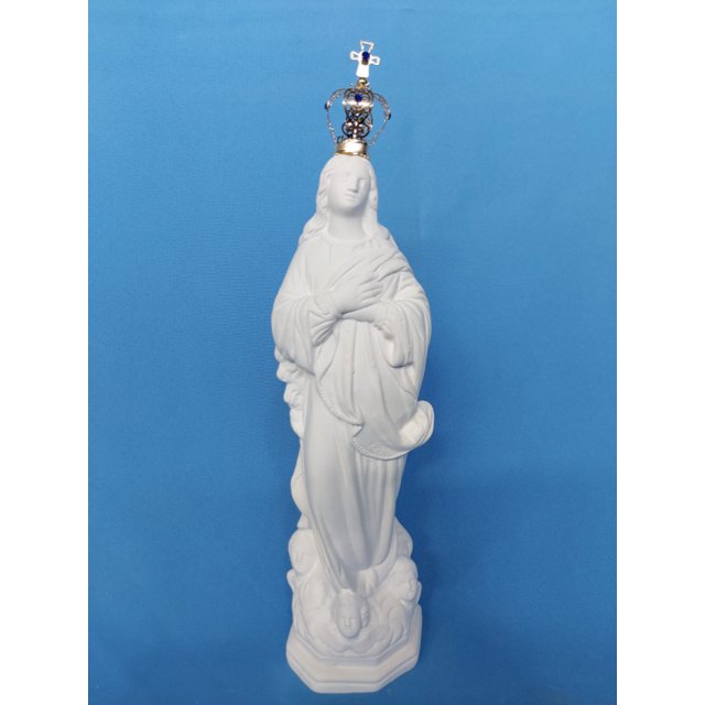 Nossa Senhora da Conceição 34cm - Gesso Cru com Coroa CT4