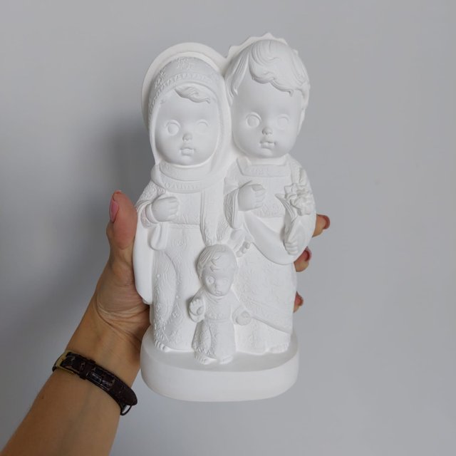 Sagrada Família Baby 20cm - Gesso Cru