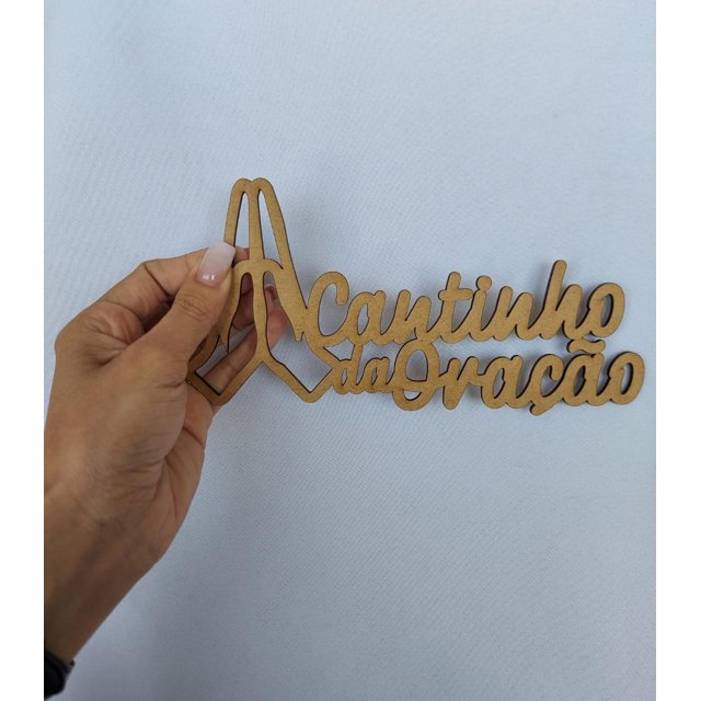 Aplique De Mdf Cantinho Da Oração 11x20cm Materiais Para