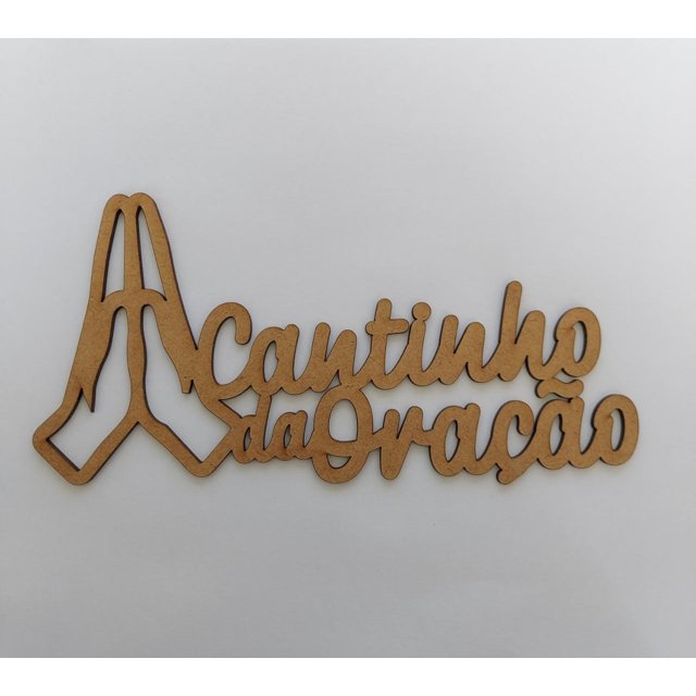 Aplique De Mdf Cantinho Da Oração 11x20cm Materiais Para