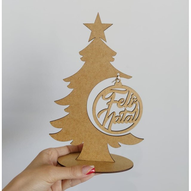 Árvore de Natal Estrela Com Enfeite MDF Cru - 23cm | Materiais para  Artesanato | Peças de Gesso para Pintar | Artesanato Religioso
