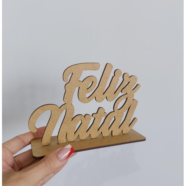 Placa Feliz Natal Mdf