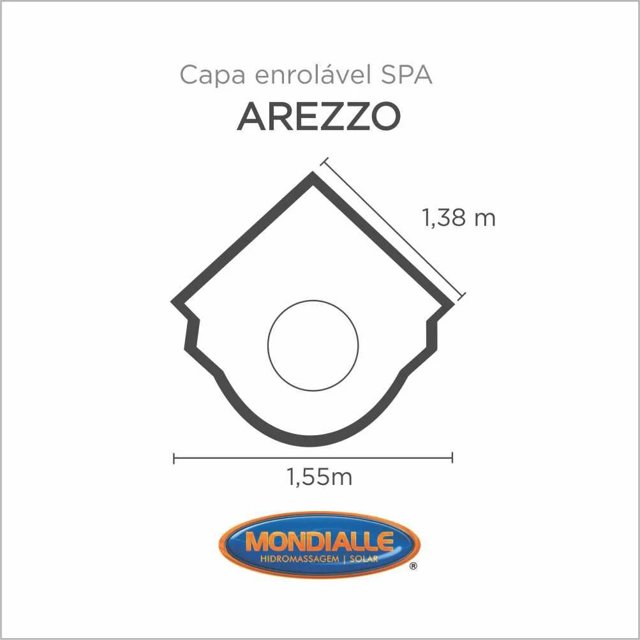 Capa Spa Enrolável Banheira Arezzo Mondialle