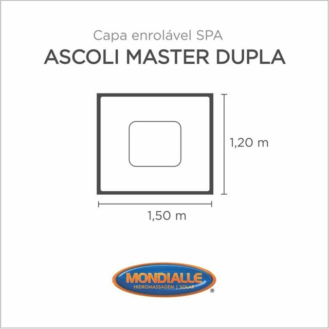 Capa Spa Enrolável Banheira Ascoli Master Dupla Mondialle