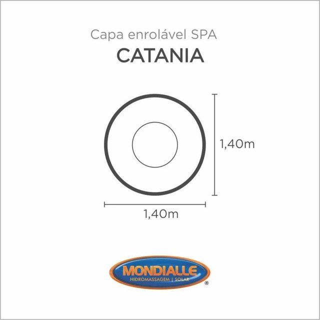 Capa Spa Enrolável Banheira Catania Mondialle