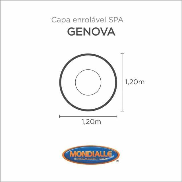 Capa Spa Enrolável Banheira Genova Mondialle