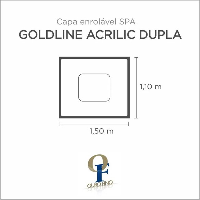 Capa Spa Enrolável Banheira Goldline Acrílica Dupla Ouro Fino