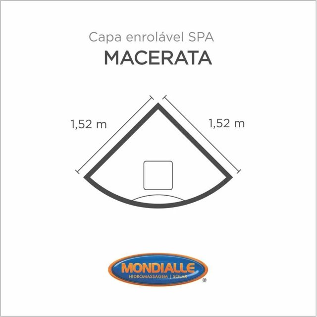 Capa Spa Enrolável Banheira Macerata Mondialle