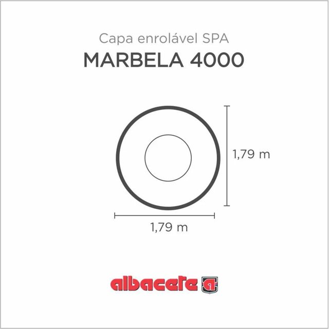 Capa Spa Enrolável Banheira Marbella 4000 Albacete