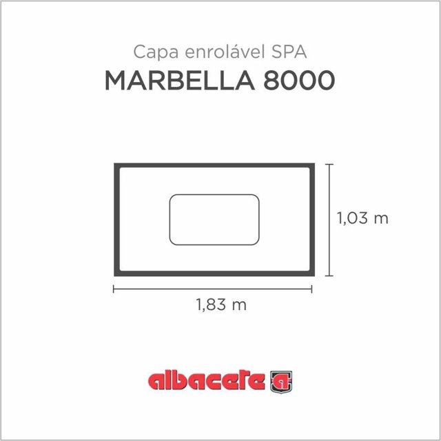 Capa Spa Enrolável Banheira Marbella 8000 Albacete