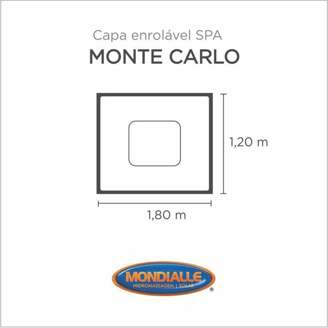 Capa Spa Enrolável Banheira Monte Carlo Mondialle