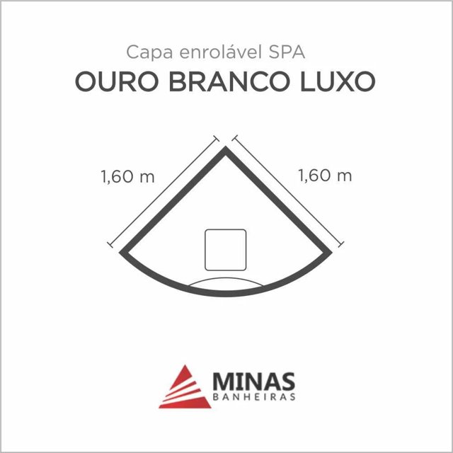 Capa Spa Enrolável Banheira Ouro Branco Luxo Minas Banheiras