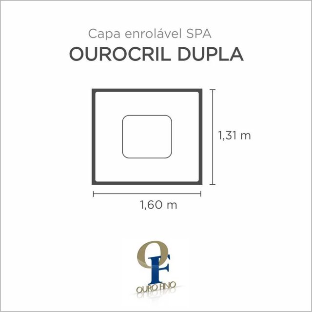 Capa Spa Enrolável Banheira Ourocril Dupla Ouro Fino