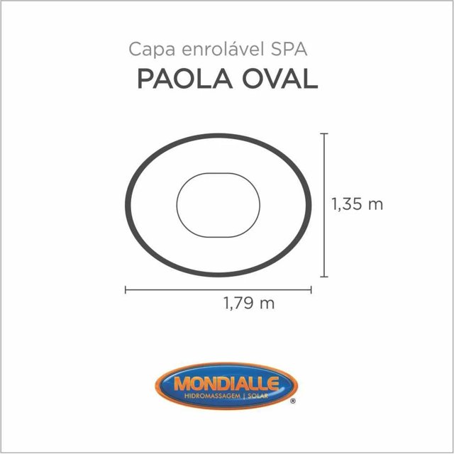 Capa Spa Enrolável Banheira Paola Oval Mondialle