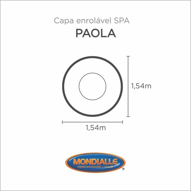 Capa Spa Enrolável Banheira Paola Redonda Mondialle