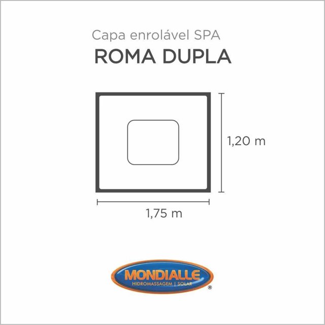 Capa Spa Enrolável Banheira Roma Dupla Mondialle