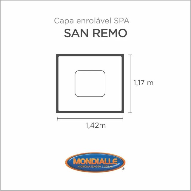Capa Spa Enrolável Banheira San Remo Mondialle