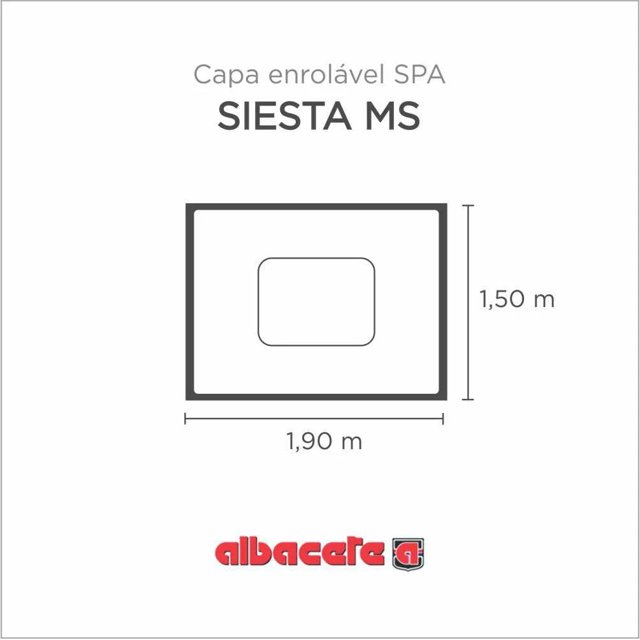 Capa Spa Enrolável Banheira Siesta Ms Albacete