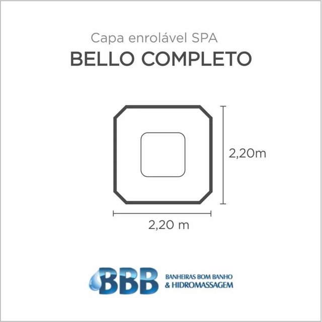 Capa Spa Enrolável Spa Bello Completo Bom Banho