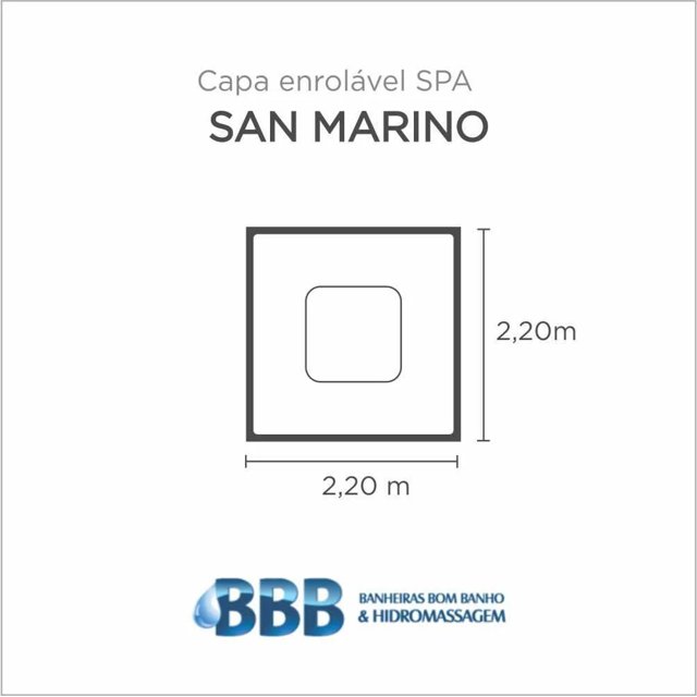 Capa Spa Enrolável Spa Quadrado San Marino Bom Banho
