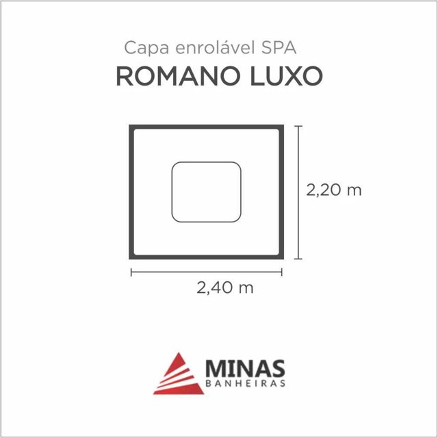 Capa Spa Enrolável Spa Romano Luxo Minas Banheiras