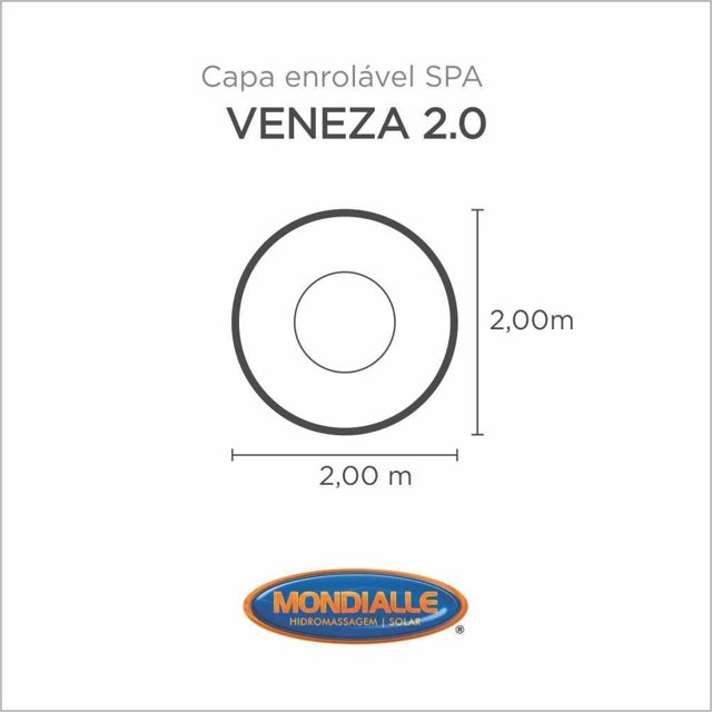 Capa Spa Enrolável Spa Veneza Redonda 2.0 Mondialle