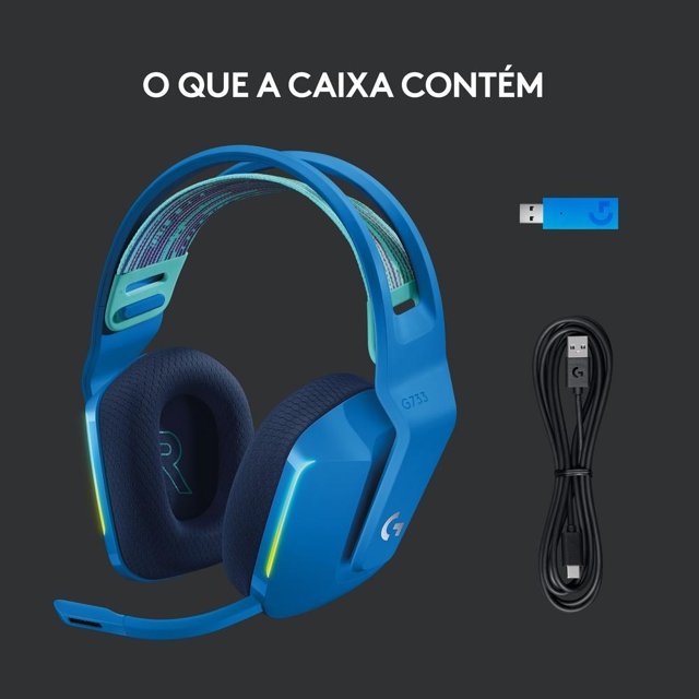 Headset Gamer sem Fio rgb Logitech G733 Preto - 981-000863 em Promoção |  Ofertas na Americanas