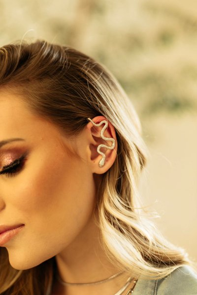 Brinco ear cuff cobra Allenza Semijoias