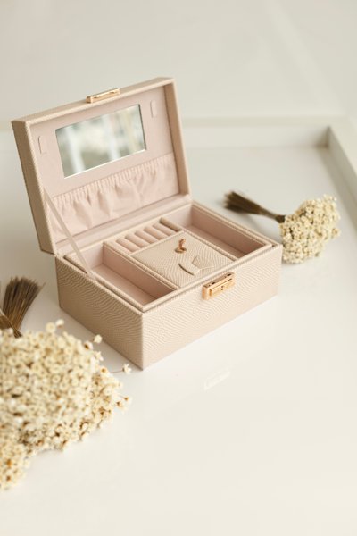 Porta joias croco com chave | Allenza Semijoias