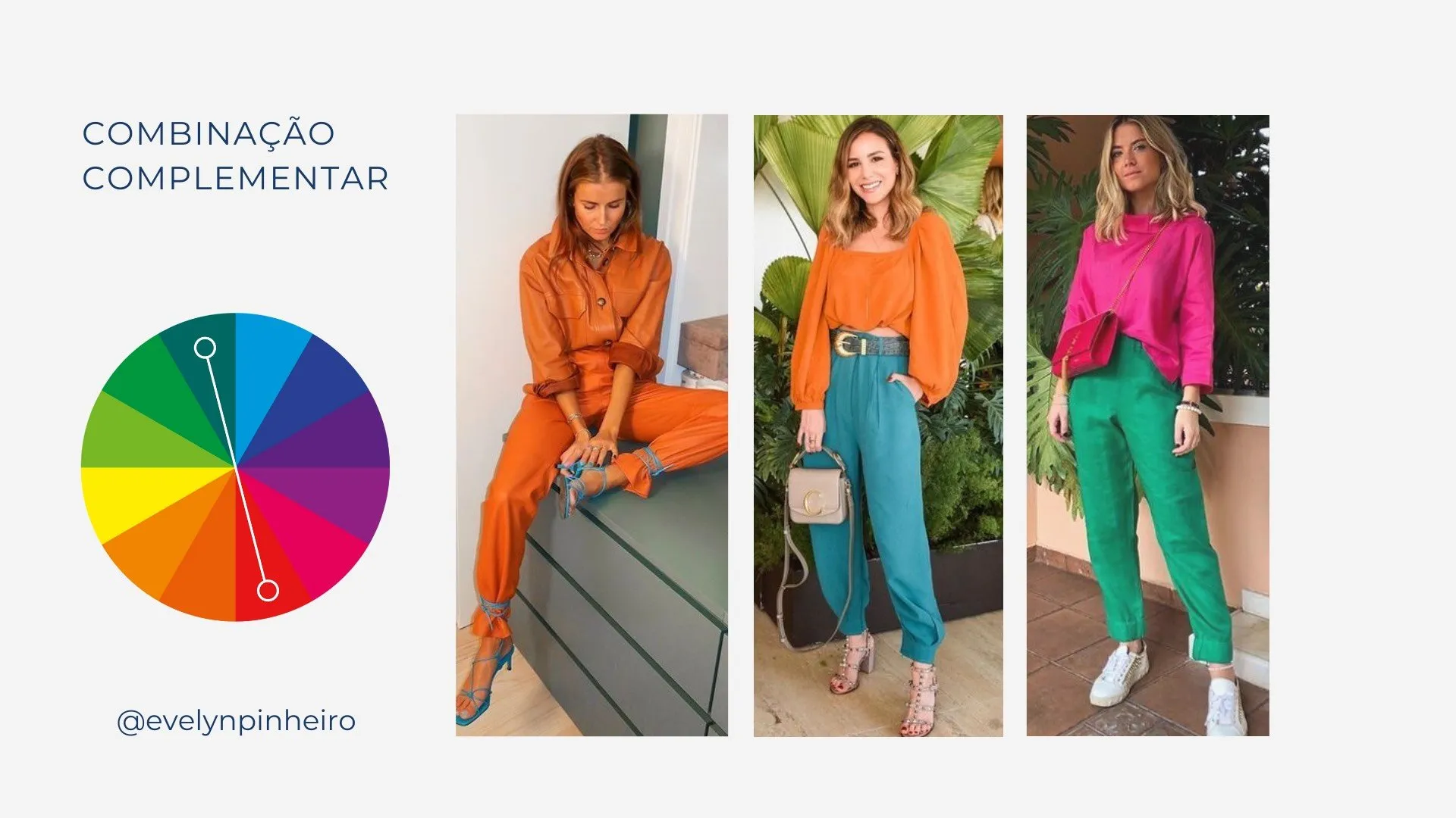 Montando looks com cores complementares