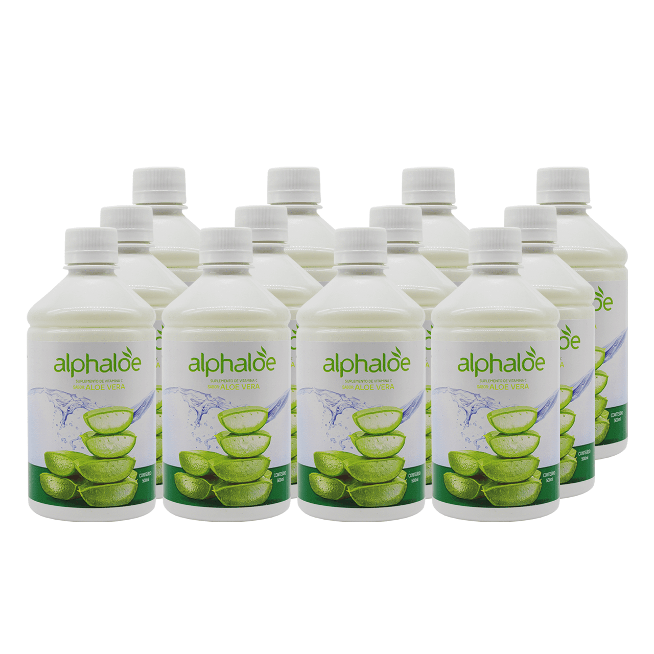 Kit Suplemento Alphaloe Sabor Aloe Vera com 12 Un