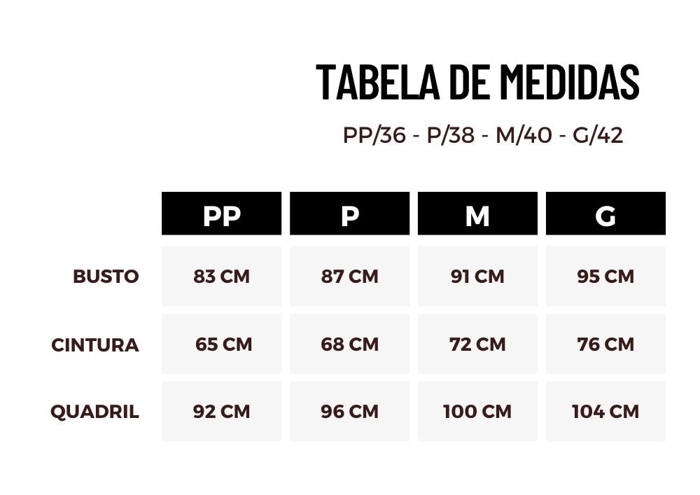 Tabela de Medidas