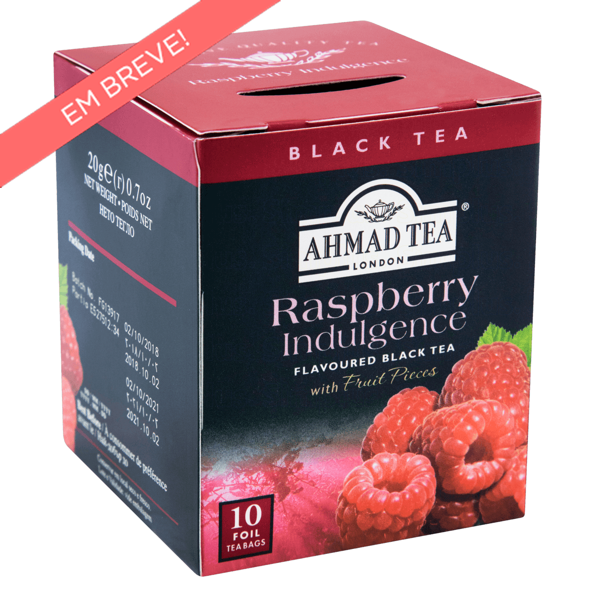 Chá Inglês Ahmad Tea Raspberry Indulgence - 10 unidades | Café Moído