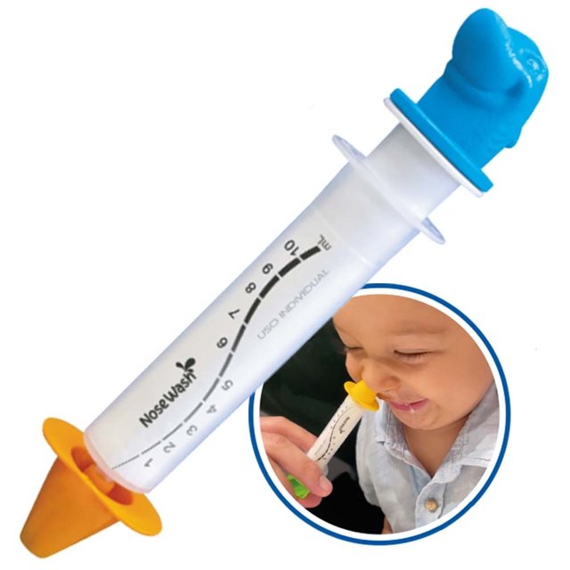 Seringa de Lavagem Nasal Para Bebês e Crianças NoseWash (Tubarão) :  : Bebês