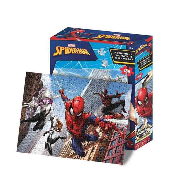 Quebra-Cabeça Scratch-Off Homem Aranha Zipper Box 150 Peças