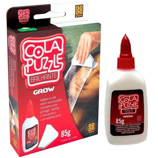 Cola para Quebra-Cabeça Grow - Cola Puzzle Brilhante 85g - Cola