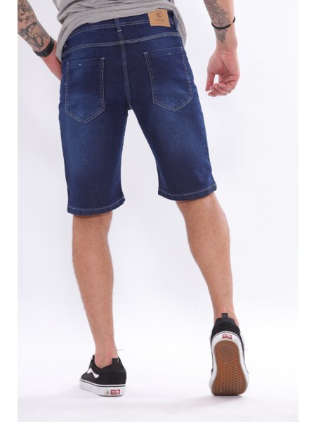 BERMUDA MASCULINA - JEANS LISA - ESCURO Bermudas