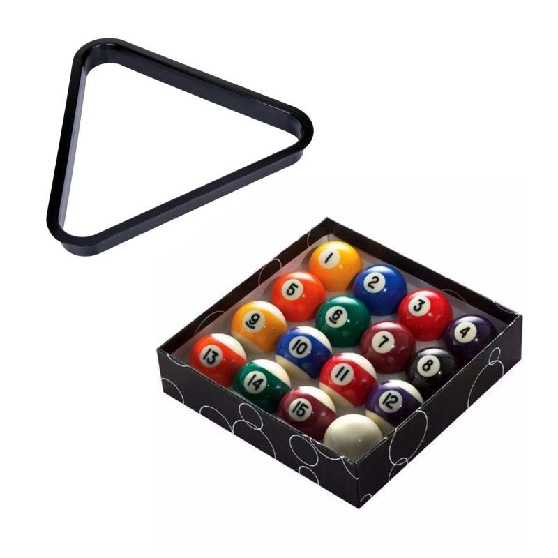 Kit completo jogo de bola de sinuca snooker bilhar 52mm c 16 pcs fachada e  numeradas black bull