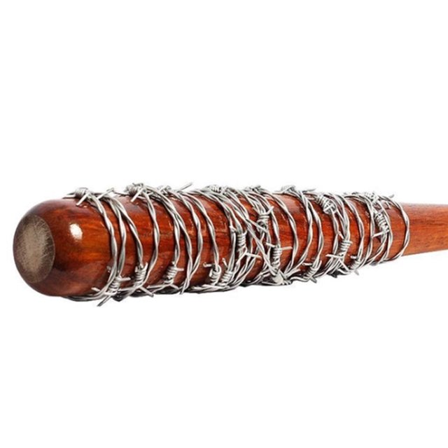 Taco De Baseball Em Madeira Armor King Lucille TWD Com Arame Farpado ...