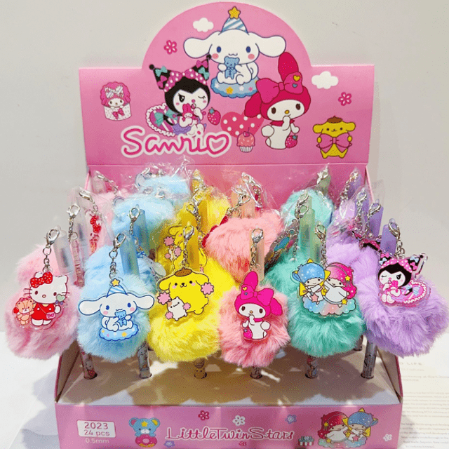 Personagens da Hello Kitty: As canetas são decoradas com os adoráveis  personagens da Hello Kitty, Sanrio. É a maneira perfeita de mostrar seu  amor por esses personagens
