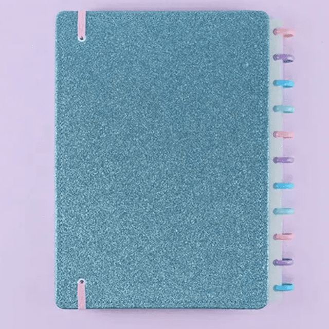 Caderno Let's Glitter Ocean Blue - Caderno Inteligente ®