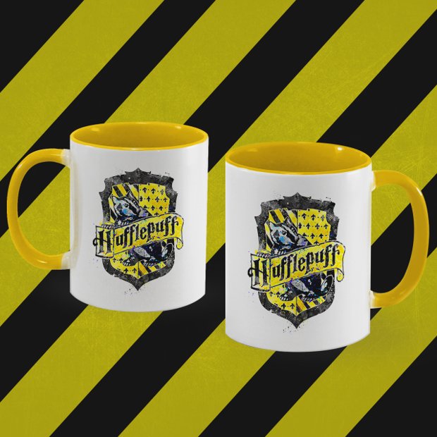 Camiseta Harry Potter Lettering Lufa-Lufa - Amarelo em Promoção na