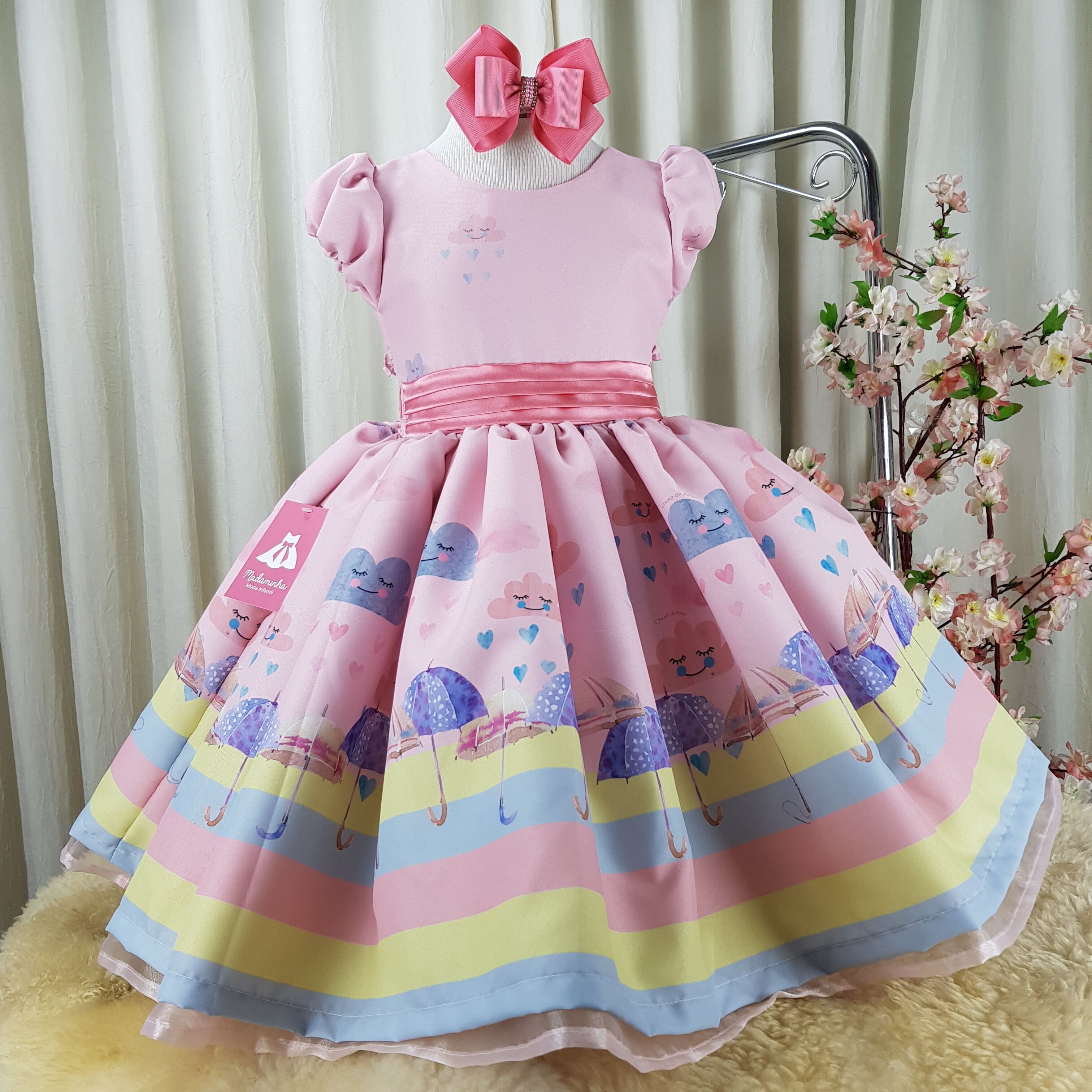 vestido de luxo chuva de amor