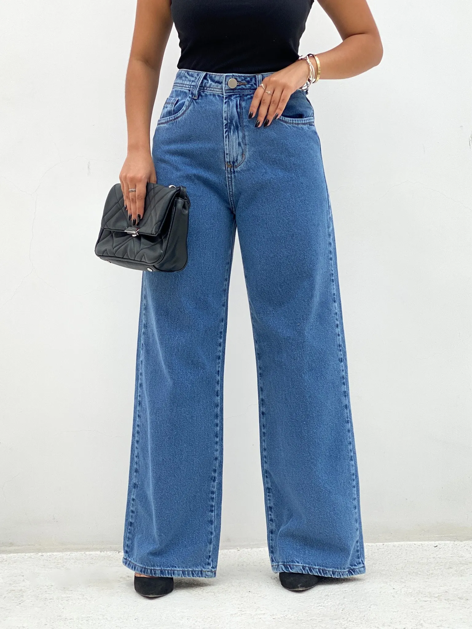 Calça Wide Jeans | Ambrô