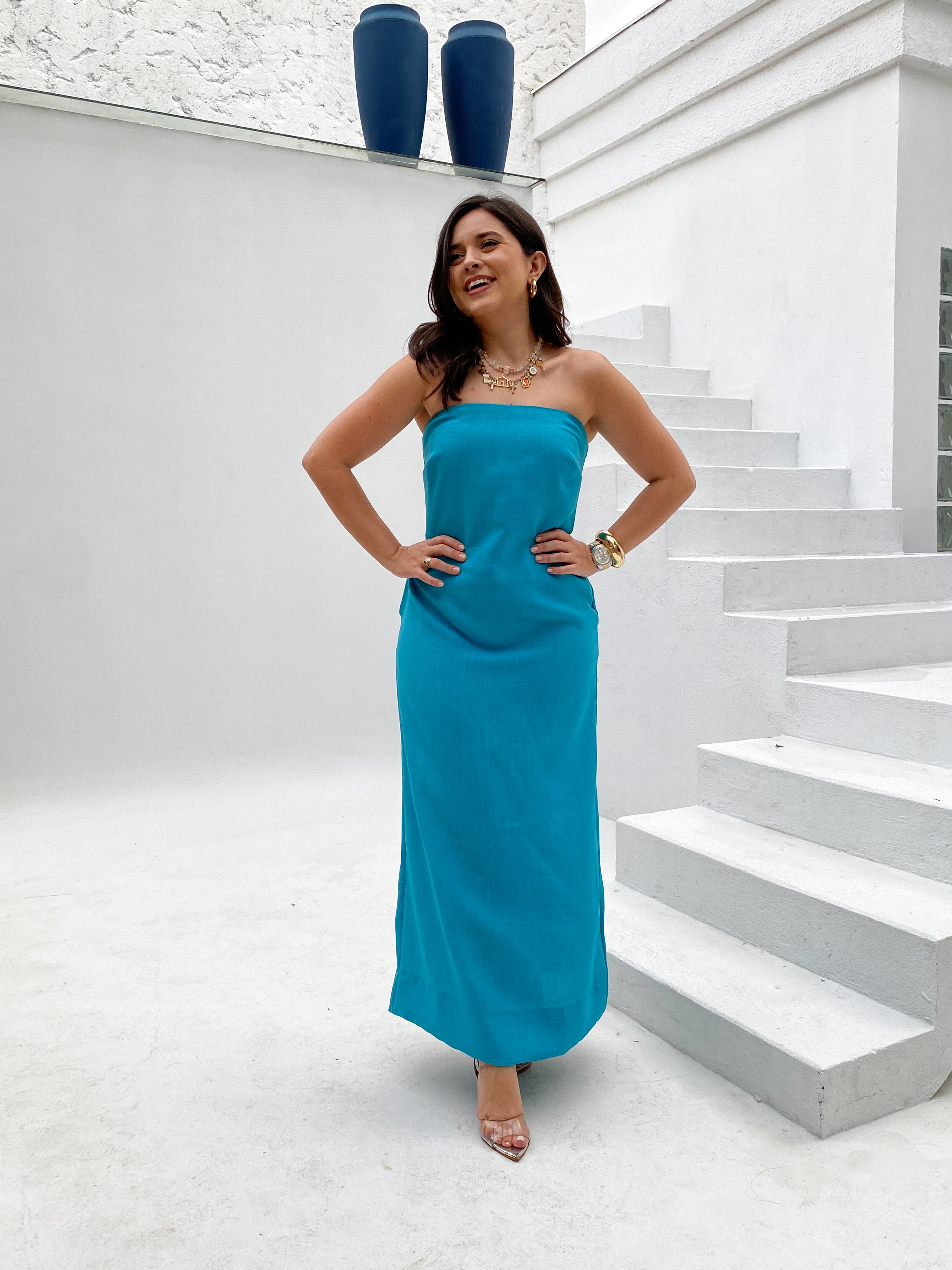 Vestido Tomara Que Caia Ambrô Elegância e Sofisticação Ambrô