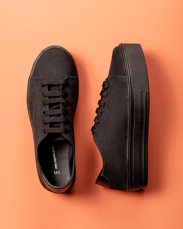 tenis flatform todo preto